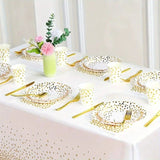 Set 10 Pahare, Vivimall, Imprimeu cu Buline, din Carton, 250 ml, 7.5 x 8.5 x 5.2 cm, Auriu - vivimall.ro