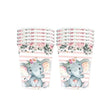 Set 10 Pahare, Vivimall, Imprimeu Elefant, din Carton, 7.5 x 8.5 cm, Roz - vivimall.ro