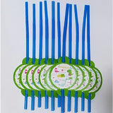 Set 10 Paie, Vivimall, Colectia Dino Park, 26 x 7 cm, din Carton/Plastic, Multicolor - vivimall.ro