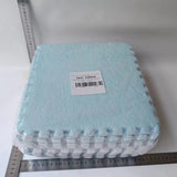 Set 10 Piese Covor tip Puzzle, Vivimall, Spuma EVA, Pufos, 30 x 30 x 1 cm, Baby Blue - vivimall.ro