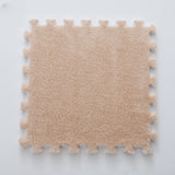 Set 10 Piese Covor tip Puzzle, Vivimall, Spuma EVA, Pufos, 30 x 30 x 1 cm, Crem - vivimall.ro