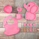 10 darabos baba étkészlet elefánt mintával | BabyFeast