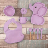 10 darabos baba étkészlet elefánt mintával | BabyFeast
