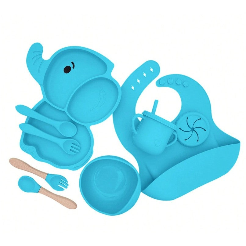 10 darabos baba étkészlet elefánt mintával | BabyFeast