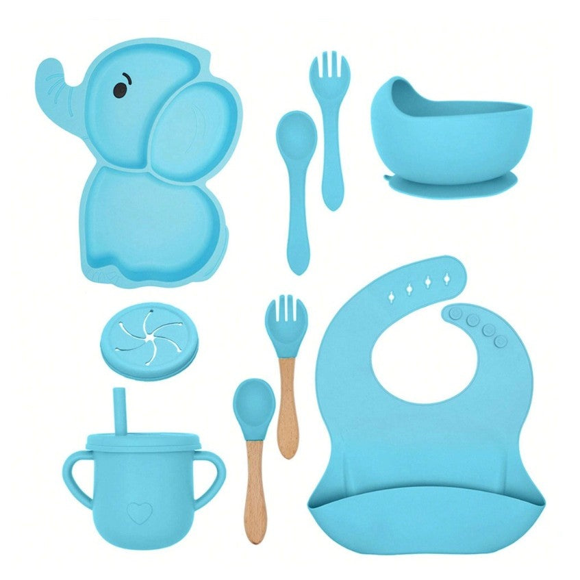 10 darabos baba étkészlet elefánt mintával | BabyFeast