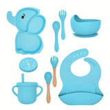 10 darabos baba étkészlet elefánt mintával | BabyFeast