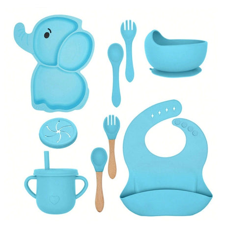 10 darabos baba étkészlet elefánt mintával | BabyFeast