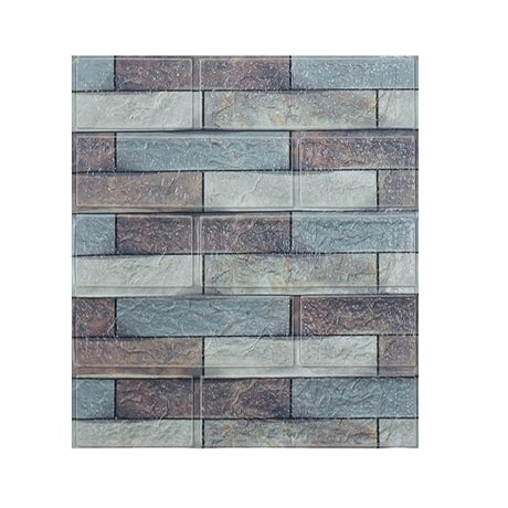 Set 10 Placi Tapet 3D Vivimall,  35 x 38 cm, 3 mm, 1.33 mp, Multicolor - vivimall.ro