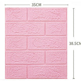 Set 10 Placi Tapet 3D Caramida 35X38 Cm | UrbanStone
