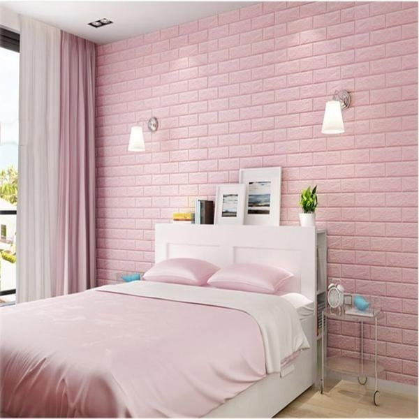 Set 10 Placi Tapet 3D, 35 X 38 Cm, Grosime 3 Mm, Din Polietilena, Model Caramida, Suprafata Acoperita 1.33 Mp - vivimall.ro
