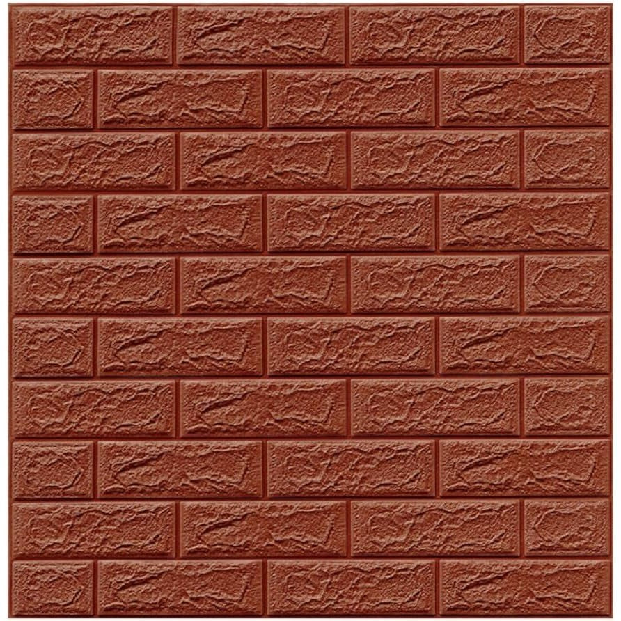 Set 10 Placi Tapet 3D, 35 X 38 Cm, Grosime 3 Mm, Din Polietilena, Model Caramida, Suprafata Acoperita 1.33 Mp - vivimall.ro