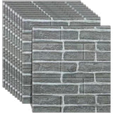 Set 10 Placi Tapet 3D, 35 X 38 Cm, Grosime 3 Mm, Din Polietilena, Model Caramida, Suprafata Acoperita 1.33 Mp - vivimall.ro