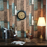 Set 10 Placi Tapet 3D, 70 X 70 Cm, Grosime 3 Mm, Din Rasina, Tip Placi De Lemn, Suprafata Acoperita 4.9 Mp, Gri/Albastru - vivimall.ro