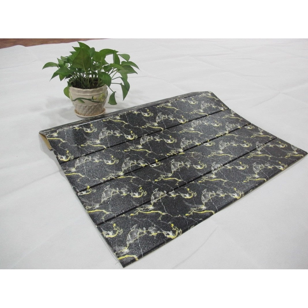 Set 10 Placi Tapet 3D, 70 X 70 Cm, Grosime 3 Mm, Din Rasina, Tip Placi De Lemn, Suprafata Acoperita 4.9 Mp - vivimall.ro