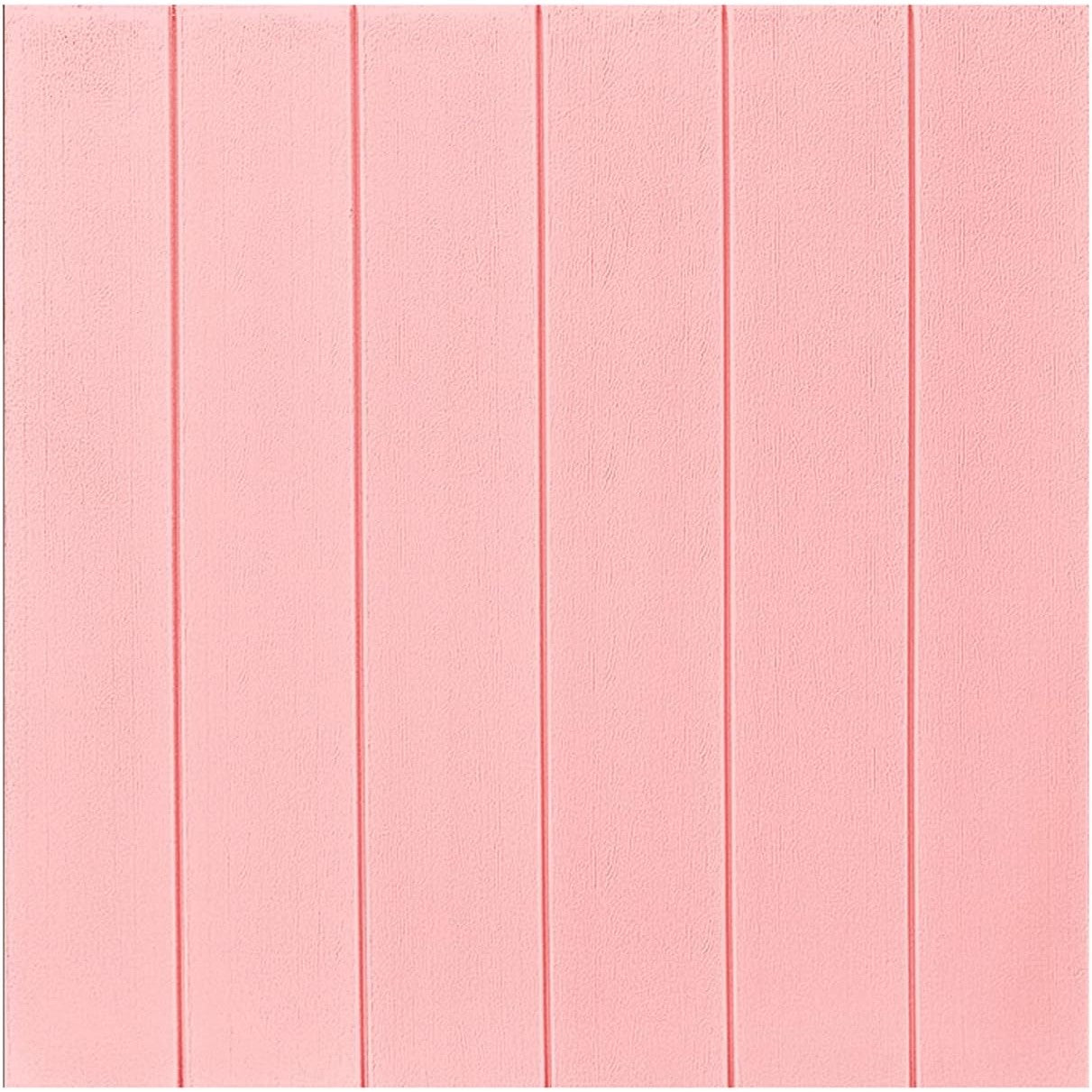 Set 10 Placi Tapet 3D, Vivimall, 70 x 70 cm, Grosime 3 mm, din Rasina, Tip Placi de Lemn, Suprafata Acoperita 4.9 mp, Roz Pudrat - vivimall.ro