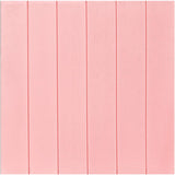Set 10 Placi Tapet 3D, Vivimall, 70 x 70 cm, Grosime 3 mm, din Rasina, Tip Placi de Lemn, Suprafata Acoperita 4.9 mp, Roz Pudrat - vivimall.ro