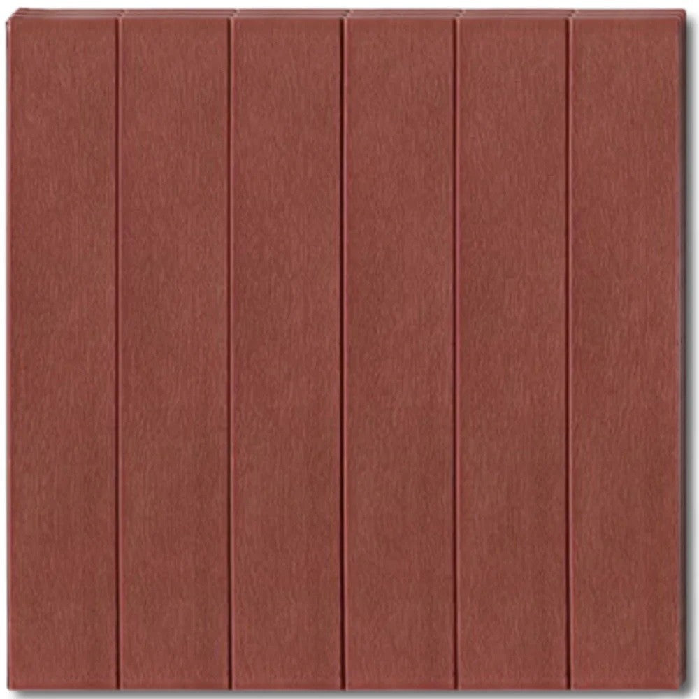 Set 10 Placi Tapet 3D, 70 X 70 Cm, Grosime 3 Mm, Din Rasina, Tip Placi De Lemn, Suprafata Acoperita 4.9 Mp, Caramiziu - vivimall.ro