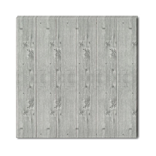 Set 10 Placi Tapet 3D, Vivimall, 70 x 70 cm, Grosime 3 mm, din Rasina, Tip Placi de Lemn, Suprafata Acoperita 4.9 mp, Gri Inchis - vivimall.ro