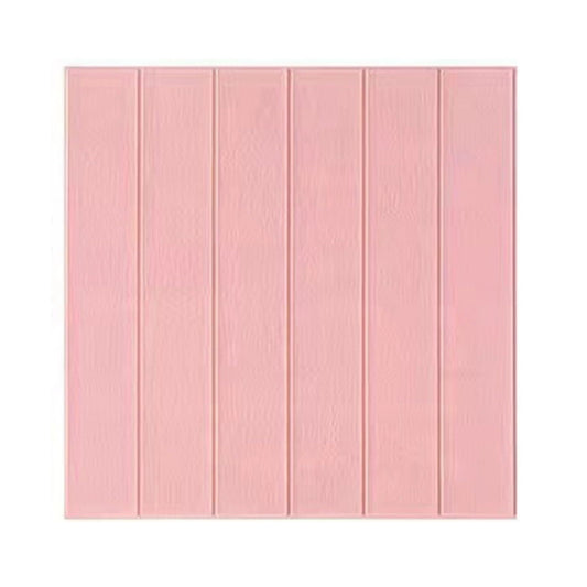Set 10 Placi Tapet 3D, Vivimall, 70 x 70 cm, Grosime 3 mm, din Rasina, Tip Placi de Lemn, Suprafata Acoperita 4.9 mp, Roz Pudrat - vivimall.ro
