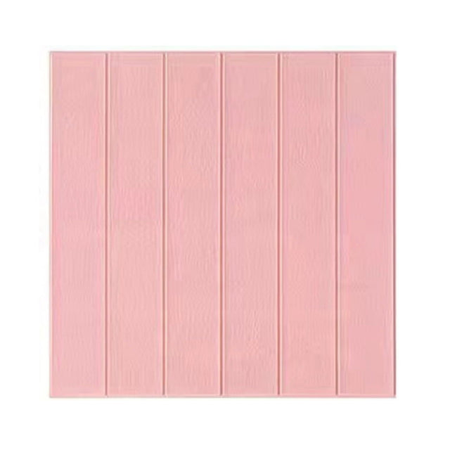 Set 10 Placi Tapet 3D, Vivimall, 70 x 70 cm, Grosime 3 mm, din Rasina, Tip Placi de Lemn, Suprafata Acoperita 4.9 mp, Roz Pudrat - vivimall.ro