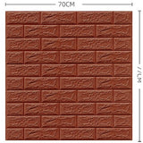 Set 10 Placi Tapet 3D, 70 X 77 Cm, Grosime 3 Mm, Din Polietilena, Model Caramida, Suprafata Acoperita 5.3 Mp - vivimall.ro