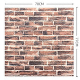 Set 10 Placi Tapet 3D, Vivimall, 70 x 77 cm, Grosime 3 mm, din Polietilena, Model Caramida, Suprafata acoperita 5.3 mp, Caramida Rosie - vivimall.ro