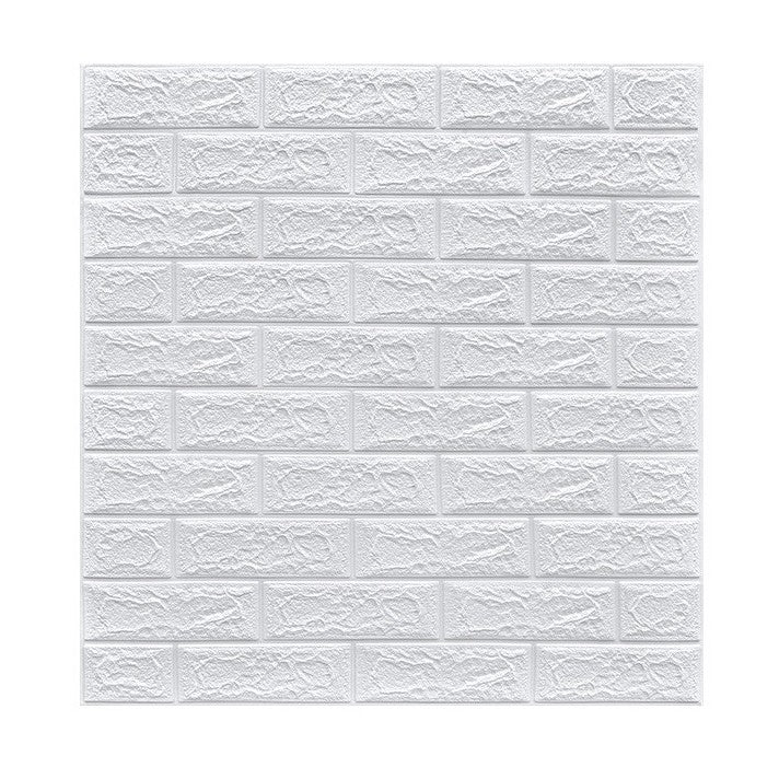 Set 10 Placi Tapet 3D, 70 X 77 Cm, Grosime 3 Mm, Din Polietilena, Model Caramida, Suprafata Acoperita 5.3 Mp - vivimall.ro