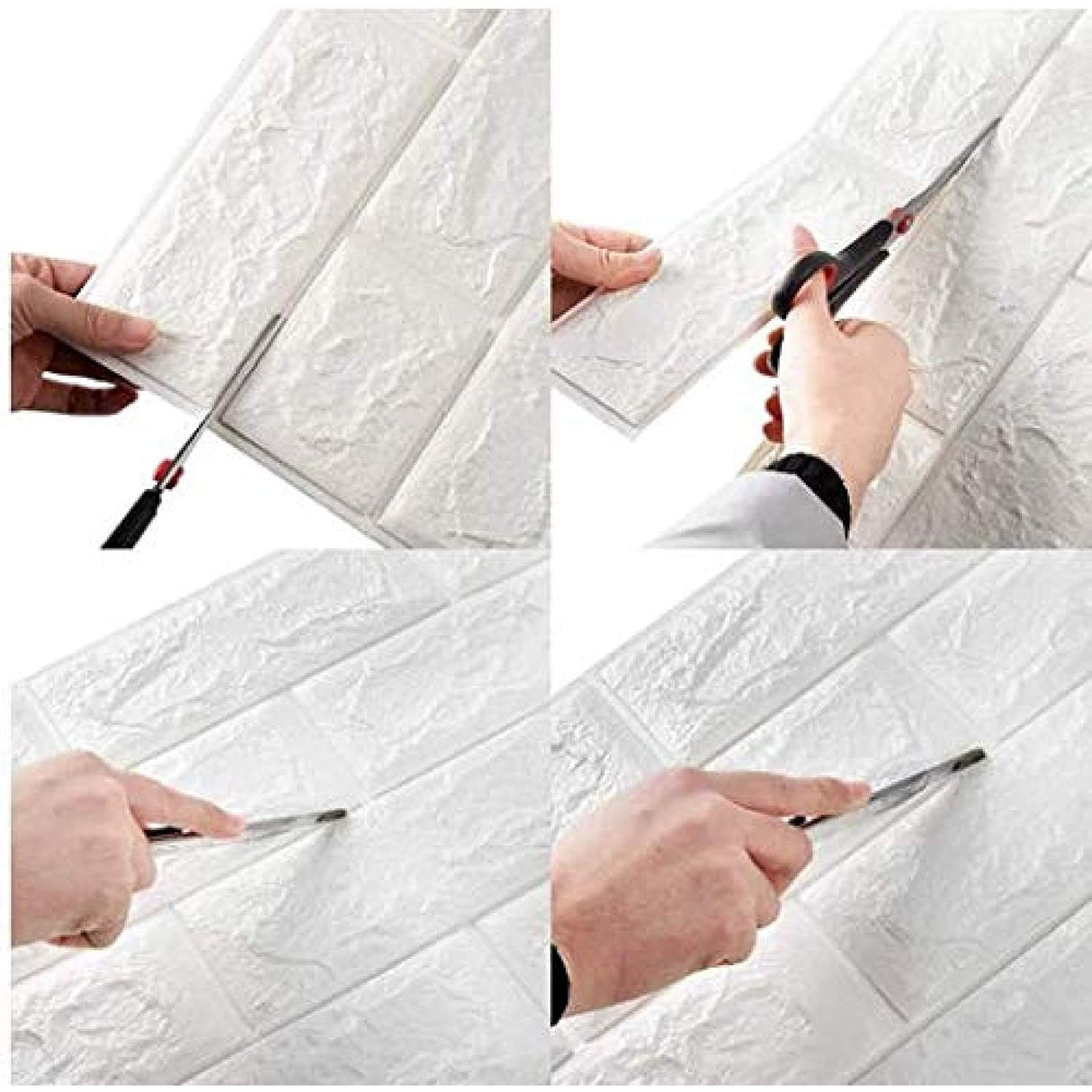 Set 10 Placi Tapet 3D, 70 X 77 Cm, Grosime 3 Mm, Din Polietilena, Model Caramida, Suprafata Acoperita 5.3 Mp - vivimall.ro