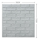 Set 10 Placi Tapet 3D, 70 X 77 Cm, Grosime 3 Mm, Din Polietilena, Model Caramida, Suprafata Acoperita 5.3 Mp - vivimall.ro