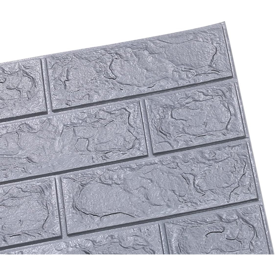 Set 10 Placi Tapet 3D, 70 X 77 Cm, Grosime 3 Mm, Din Polietilena, Model Caramida, Suprafata Acoperita 5.3 Mp - vivimall.ro