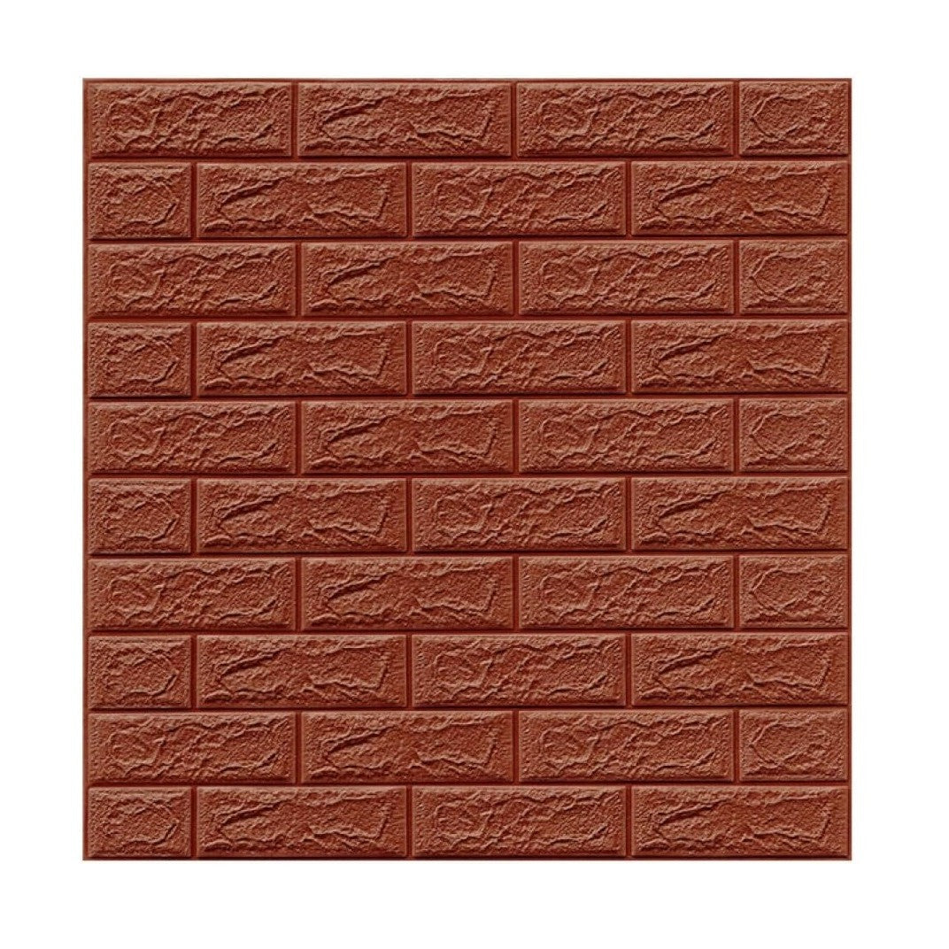 Set 10 Placi Tapet 3D, 70 X 77 Cm, Grosime 3 Mm, Din Polietilena, Model Caramida, Suprafata Acoperita 5.3 Mp - vivimall.ro