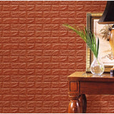 Set 10 Placi Tapet 3D, 70 X 77 Cm, Grosime 3 Mm, Din Polietilena, Model Caramida, Suprafata Acoperita 5.3 Mp - vivimall.ro