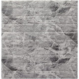 Set 10 Placi Tapet 3D, Vivimall, 70 x 77 cm, Grosime 3 mm, din Polietilena, Model Caramida, Suprafata acoperita 5.3 mp, Marmura Gri - vivimall.ro