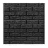 Set 10 Placi Tapet 3D, Vivimall, 70 x 77 cm, Grosime 3 mm, din Polietilena, Model Caramida, Suprafata acoperita 5.3 mp, Gri Antracit - vivimall.ro