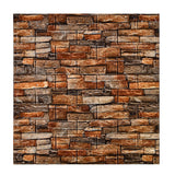 Set 10 Placi Tapet 3D, Vivimall, 70 x 77 cm, Grosime 3 mm, din Polietilena, Model Caramida, Suprafata acoperita 5.3 mp, Piatra Rosie - vivimall.ro