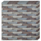 Set 10 Placi Tapet 3D, Vivimall, 70 x 77 cm, Grosime 3 mm, din Polietilena, Model Caramida, Suprafata acoperita 5.3 mp, Piatra Colorata - vivimall.ro