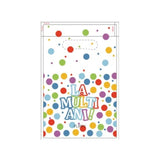 Set 10 Pungi de Cadou, Vivimall, Colectia LA MULTI ANI, 16.5 x 25 cm, din Plastic, Multicolor - vivimall.ro