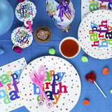 Set 10 Servetele de Masa, Vivimall, Colectia Happy Birthday, 32 x 32 cm, din Hartie, Multicolor - vivimall.ro