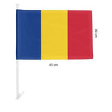 Set 10 Steaguri Tricolor Auto, Vivimall, 45 cm x 30 cm, Stegulet, Drapel - vivimall.ro