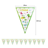 Set 10 Stegulete Tip Banner, Vivimall, Colectia Dino Park, 28.5 x 20 cm, din Hartie Cretata, Multicolor - vivimall.ro