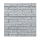 Set 10 Placi de Tapet, Vivimall, Autoadezive, 70 x 77 cm, 3.5 mm Grosime, Suprafata Acoperita 5.3 mp, din PVC, Model Caramida, Gri - vivimall.ro