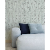 Set 10 Placi de Tapet, Vivimall, Autoadezive, 70 x 77 cm, Suprafata Acoperita 5.3 mp, din PVC, Model Frunze Argintii, Gri - vivimall.ro