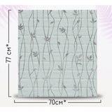 Set 10 Placi de Tapet, Vivimall, Autoadezive, 70 x 77 cm, Suprafata Acoperita 5.3 mp, din PVC, Model Frunze Argintii, Gri - vivimall.ro