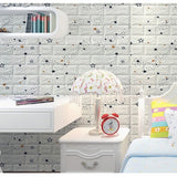 Set 10 Placi de Tapet, Vivimall, Autoadezive, 70 x 77 cm, Suprafata Acoperita 5.3 mp, din PVC, Model Stelute Curcubeu, Alb - vivimall.ro