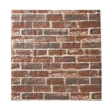 Set 10 Placi de Tapet, Vivimall, Autoadezive, 70 x 77 cm, 4 mm Grosime, Suprafata Acoperita 5.3 mp, din PVC, Model Caramida Rosie, Caramiziu - vivimall.ro