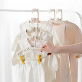 Set 10 Umerase pentru Copii, Vivimall, Potrivite pentru Uscarea si Depozitarea Hainelor de Bebelusi, 28x16.7 cm, Roz - vivimall.ro