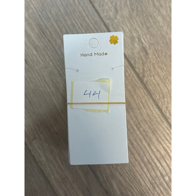 Set 100 buc Cartonas Martisor/ Lant/ Bratara Model Hand Made, Alb - vivimall.ro