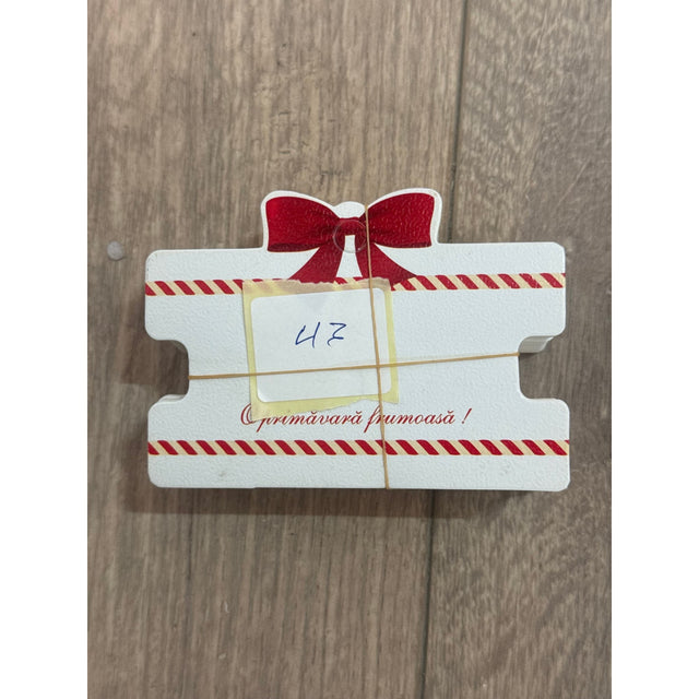 Set 100 buc Cartonas Martisor Model Funda, Rosu alb - vivimall.ro