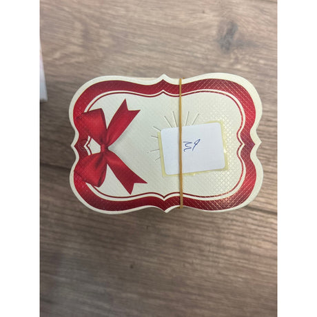 Set 100 buc Cartonas Martisor Model Fundita, Rosu Crem - vivimall.ro