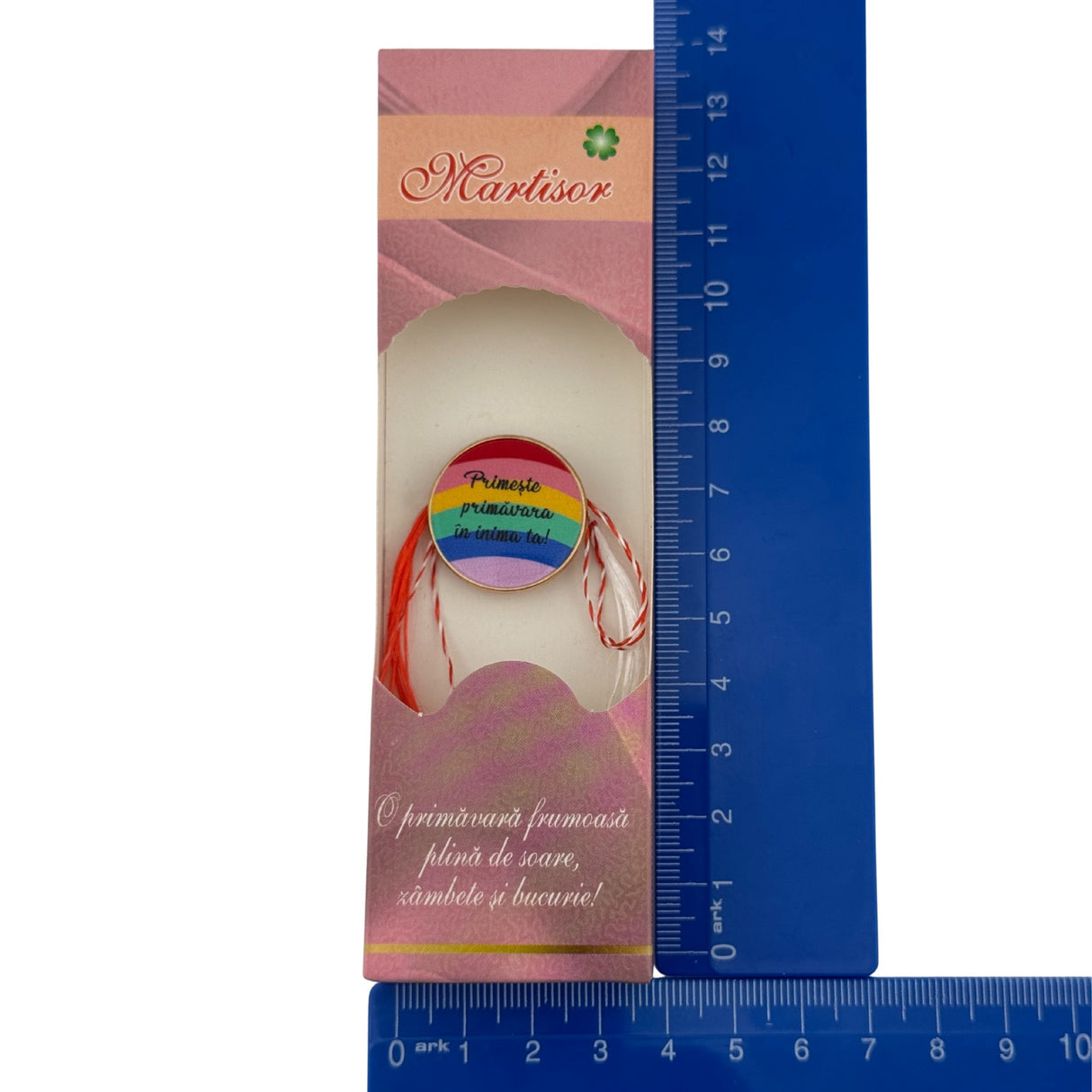 Set 100 Bucati Ambalaje de Carton pentru Martisoare, Vivimall, Cutii Brosa, Model Primavara, Roz - vivimall.ro